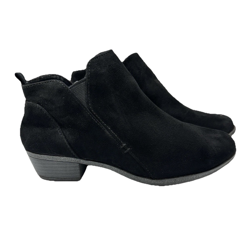 Arizona Jean Company Black Pointed Toe Memory Foam Ankle Booties Women's 6.5